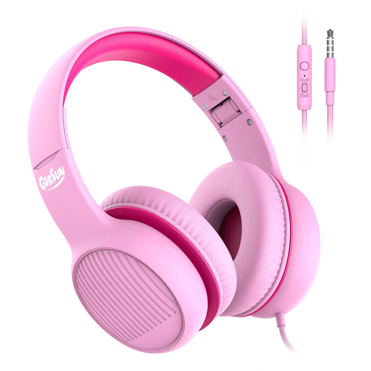 GORSUN A66 3.5mm Wired Earphones 85 94dB Volume Limit Over-ear Headset Children Foldable Headphone GORSUN A66 3.5mm Wired Earphones 85 94dB Volume Limit Over-ear Headset Children Foldable Headphone